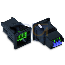 Snap-in plug, 2-pole, Cod. E, green