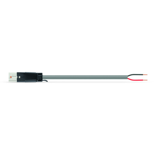 pre-assembled connecting cable, Dca, Plug/open-ended, gray