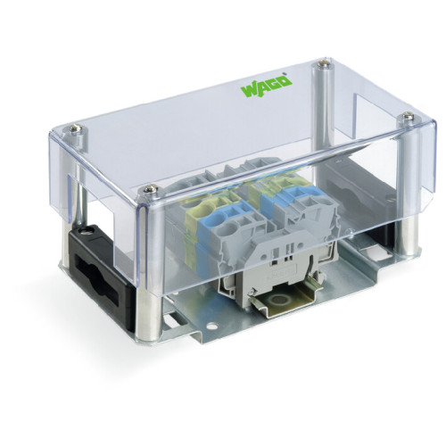 Supply module, for flat cable, 5 x 10 mm&sup2;, transparent