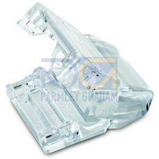 Flat cable end cover, 5-pole, for flat cable 5 x 2.5/4 mm&sup2;, transparent