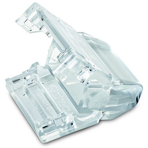 Flat cable end cover, 5-pole, for flat cable 5 x 2.5/4 mm&sup2;, transparent