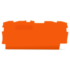 End and intermediate plate, 0.7 mm thick, orange
