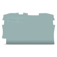 End and intermediate plate, 0.7 mm thick, gray