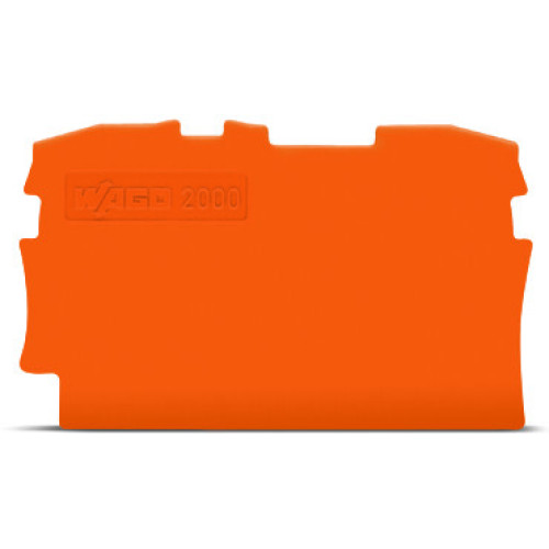 End and intermediate plate, 0.7 mm thick, orange