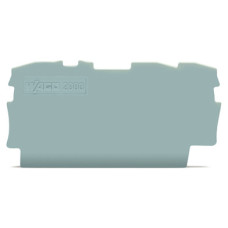 End and intermediate plate, 0.7 mm thick, gray