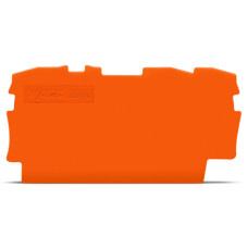 End and intermediate plate, 0.7 mm thick, orange