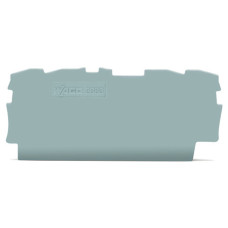 End and intermediate plate, 0.7 mm thick, gray