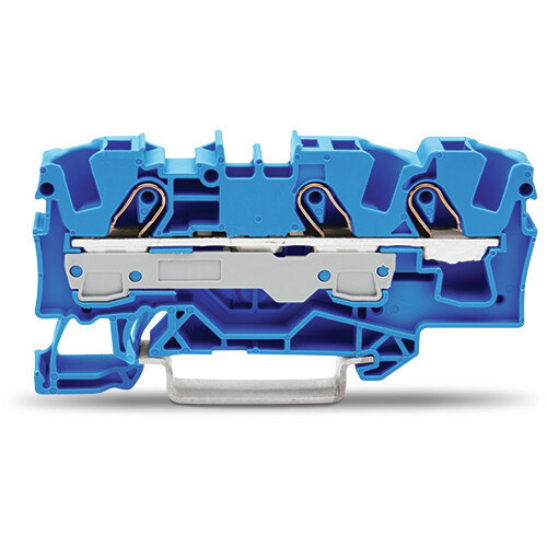 3-conductor through terminal block, 6 mm&sup2;, for Ex e II and Ex i applications, blue