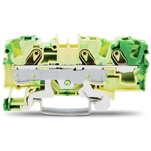 3-conductor ground terminal block, 6 mm&sup2;, suitable for Ex e II applications, green-yellow