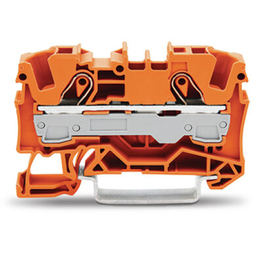 2-conductor through terminal block, 6 mm&sup2;, suitable for Ex e II applications, orange