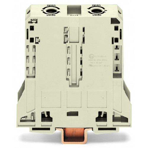 2-conductor through terminal block, 95 mm&sup2;, suitable for Ex e II applications, light gray