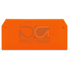 End and intermediate plate, 2.5 mm thick, orange