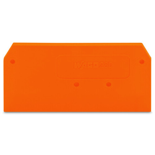 End and intermediate plate, 2.5 mm thick, orange