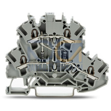 Component terminal block, double-deck, with 2 diodes 1N4007, gray