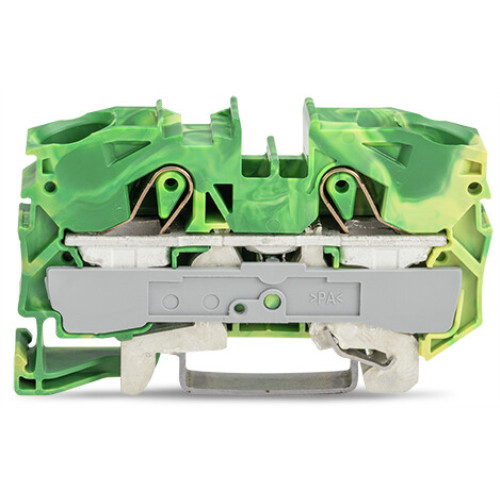 2-conductor ground terminal block, 16 mm&sup2;, suitable for Ex e II applications, green-yellow