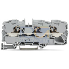 3-conductor through terminal block, 16 mm&sup2;, suitable for Ex e II applications, black