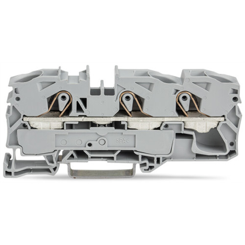 3-conductor through terminal block, 16 mm&sup2;, suitable for Ex e II applications, black