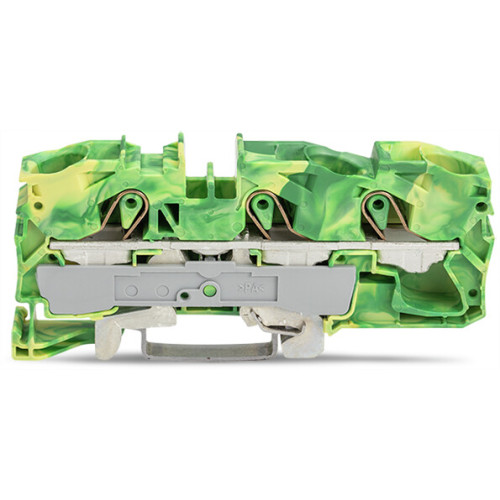 3-conductor ground terminal block, 16 mm&sup2;, suitable for Ex e II applications, green-yellow