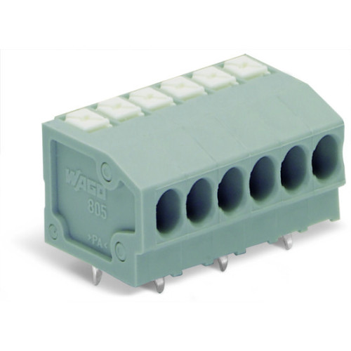 PCB terminal block, push-button, 1.5 mm&sup2;, gray