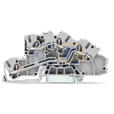 Multilevel installation terminal block, with operating slots, 2.5 mm&sup2;, gray