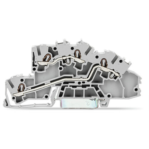 Multilevel installation terminal block, with operating slots, 2.5 mm&sup2;, gray