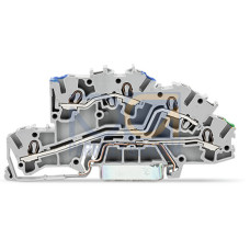 Multilevel installation terminal block, with operating slots, 2.5 mm&sup2;, gray