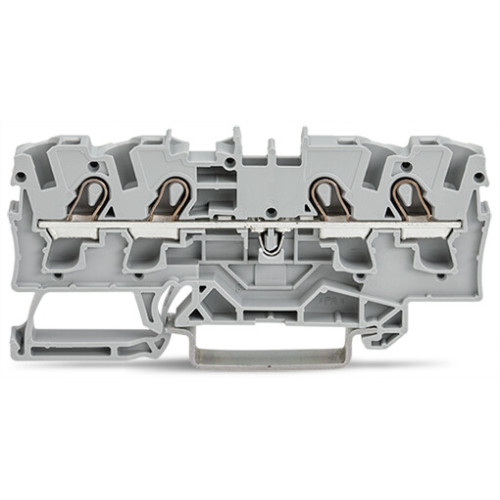 4-conductor through terminal block, 4 mm&sup2;, suitable for Ex e II applications, gray