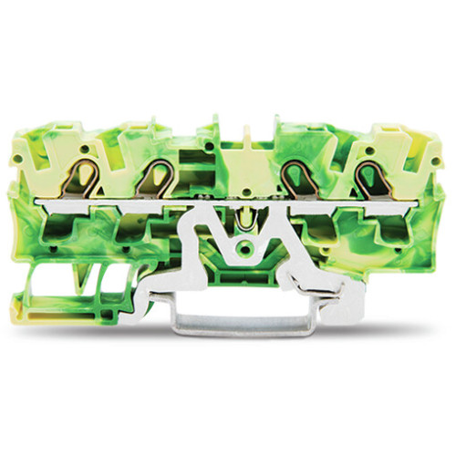 4-conductor ground terminal block, 4 mm&sup2;, suitable for Ex e II applications, green-yellow