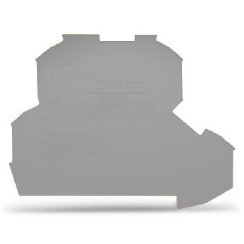 End and intermediate plate, 0.8 mm thick, gray