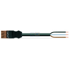 pre-assembled connecting cable, Eca, Plug/open-ended, brown