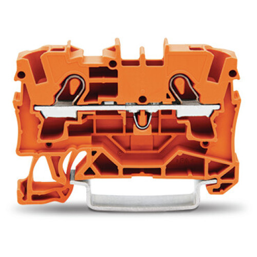 2-conductor through terminal block, 4 mm&sup2;, suitable for Ex e II applications, orange
