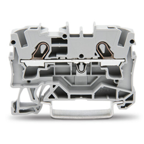 2-conductor through terminal block, 4 mm&sup2;, suitable for Ex e II applications, gray