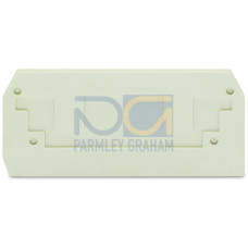 End and intermediate plate, 2.5 mm thick, light gray