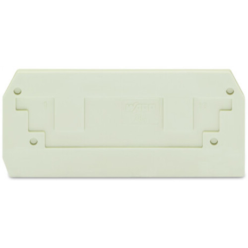 End and intermediate plate, 2.5 mm thick, light gray