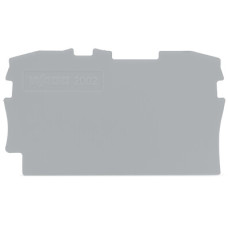 End and intermediate plate, 0.8 mm thick, gray