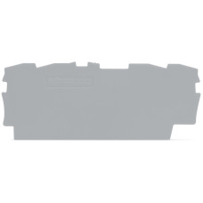 End and intermediate plate, 0.8 mm thick, gray