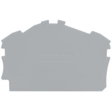 End and intermediate plate, 0.8 mm thick, gray