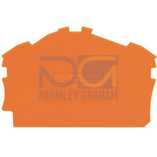 End and intermediate plate, 0.8 mm thick, orange