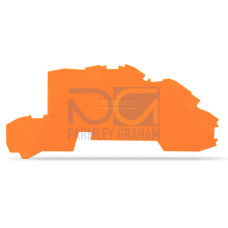 End and intermediate plate, 0.8 mm thick, orange