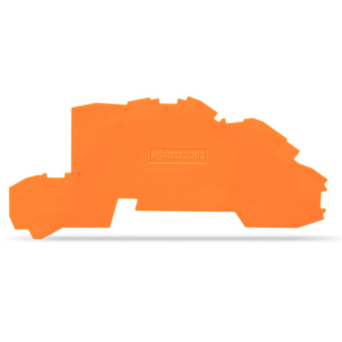 End and intermediate plate, 0.8 mm thick, orange