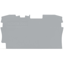 End and intermediate plate, 1 mm thick, gray