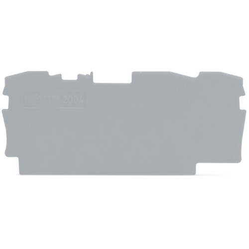 End and intermediate plate, 1 mm thick, gray