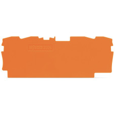 End and intermediate plate, 1 mm thick, orange