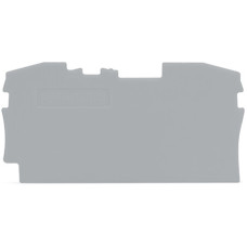 End and intermediate plate, 1 mm thick, gray