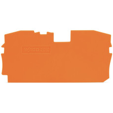 End and intermediate plate, 1 mm thick, orange