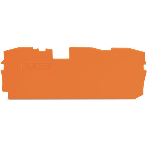 End and intermediate plate, 1 mm thick, orange