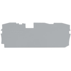 End and intermediate plate, 1 mm thick, gray