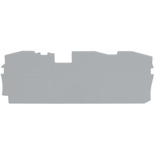 End and intermediate plate, 1 mm thick, gray