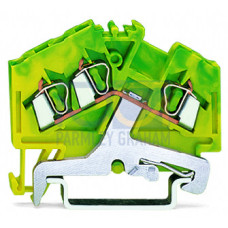 3-conductor ground terminal block, 2.5 mm&sup2;, suitable for Ex e II applications, green-yellow