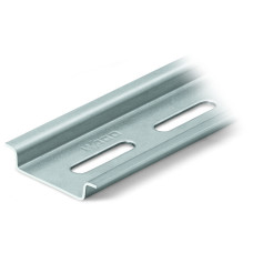 Steel carrier rail, 35 x 7.5 mm, 1 mm thick, silver-colored